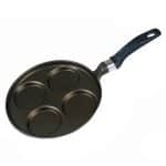 FRYPAN INDUCTION PANCAKE CAST ALUMINIUM 6MM 25CM WITH 4 CAVITIES 8CM RISOLI ITALY - BY ORDER
