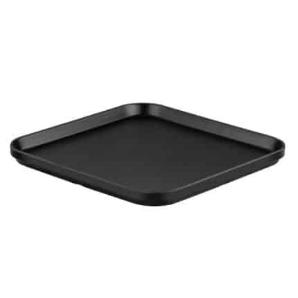 MELAMINE GRAVITY BLACK PLATTER SQUARE 26X2CM ESPIEL