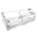 ASHTRAY CIGAR RECTANGULAR CLEAR 10X18X5.5CM ESPIEL